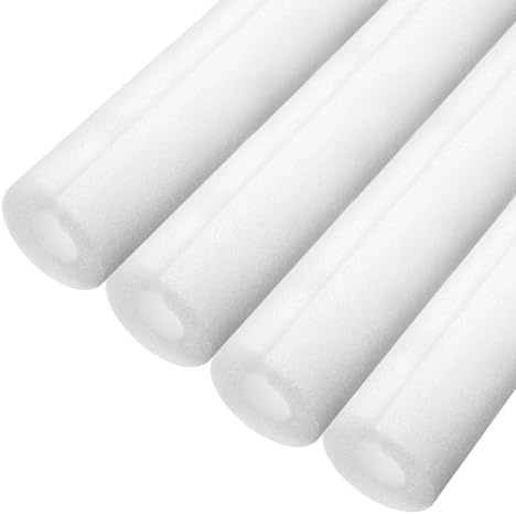 QUARKZMAN 4 Piezas De Tubo De Espuma Para Aislamiento De Tuberías Tubo De Espuma Dividido Aislamiento Para Tuberías 10mm (3/8 De Pulgada) 22mm Diámetro Exterior 3 Cobre Blanco