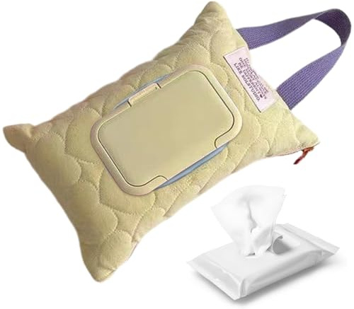 Soporte para toallitas – ligera acolchada para pañales, de pañuelos para cochecito con clip seguro, artículos de aseo compactos para viajes, equipo de higiene, con cremallera para
