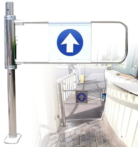 Automatic Metal Safety Gate - 90° One-Way Door for Stores & Warehouses, Ideal for Libes & Scenic Bars, Secure Access Control Solution