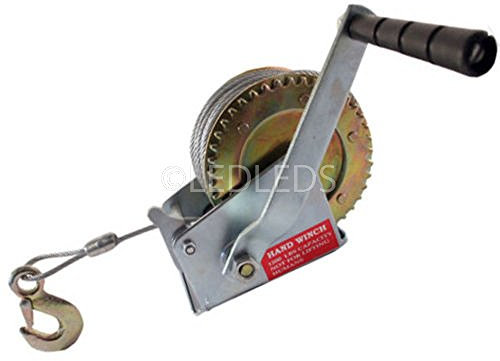 VERRICELLO ARGANO ARGANELLO PARANCO MANUALE CAVO ACCIAIO 8 MT 350KG BARCA 600lb