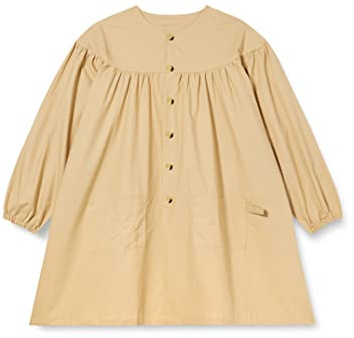 COROT Blouse de Peintre à l’Ancienne Homme et Femme – Tablier d'artiste 100% Coton Beige – Veste d'Atelier Ample pour Peinture, Dessin, Manches Élastiquées, Grandes Poches – Taille L/XL