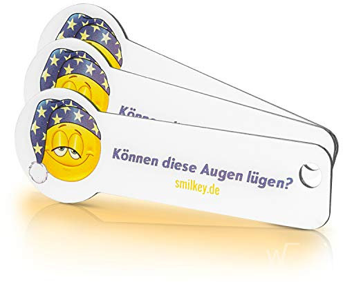 Einkaufswagenlöser Können Diese Augen lügen/Schlüsselanhänger Einkaufschip mit Schlüsselfundservice/Abziehbarer Einkaufswagenchip Metall, Chip Einkaufswagen, Key Finder / 3 Stück