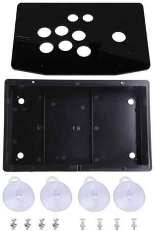 Walfront Black Acrylic Panel Case DIY Kits Set Replacement for Game