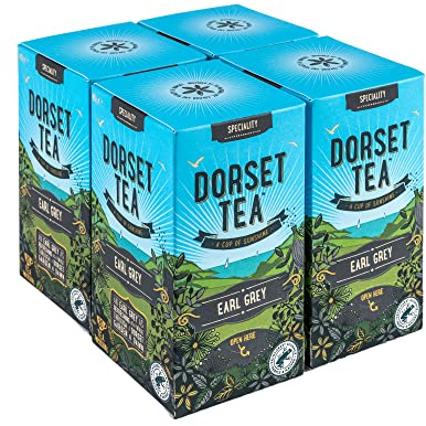 Dorset Tea Earl Grey Tea Bags 4 Boxes x 20 (80 Total) 100% Rainforest Alliance