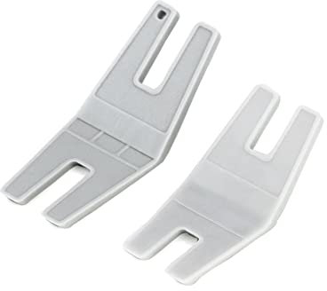 QWORK® 2 Stück Kunststoff Nähfüße, Gerad Stich Fuß Nähzubehör für Nähmaschine (2 Größen)