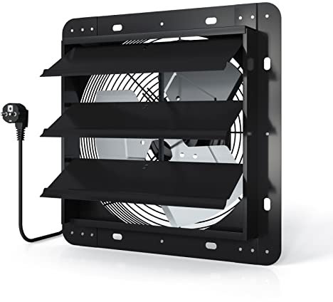 Aygrochy 250mm zu und abluftventilator, Industrie Wandventilator 1360m³/h, Belüftung und Kühlung für Gewächshäuser, Garagen Loft und Küche.