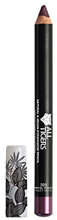 ALL TIGERS - Fards à paupières Vegan - Hautement pigmenté - Ingrédients naturels - Teinte violet metal Follow my lead 325 - Crayon 3 en 1 pour les yeux - Tenue longue durée - Cruelty-free