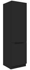 Kuechen-preisbombe Küchen Hochschrank 60 cm Siena Schwarz Küchenzeile Küchenblock Küche Einbauküche
