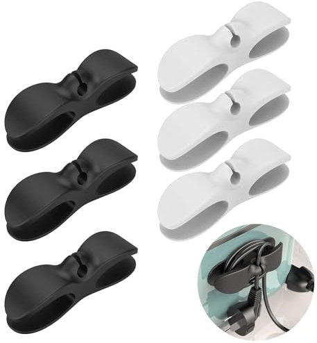 Upgraded Cord Organizer, 6PCS Cord Organizer for Kitchen Appliances Self Adhesive Cable Cord Winder Mount-Stick On Cord Organizer Cord Winder for Appliances Cable for Blender Mixer Toaster Air Fryer