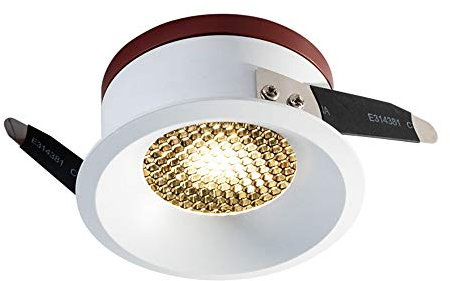 Lampada da soffitto a LED antiriflesso Nordic Lighting da 6 W, da Incasso a Parete per Soggiorno, con Foro da 5,5 cm, per Interni, Luce Calda 3000 K, Luce per Esterni