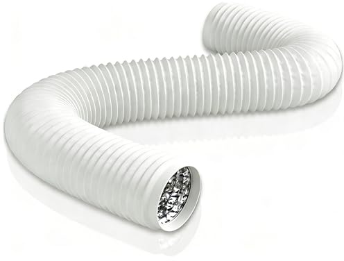 Aygrochy Manguera de ventilación de PVC de 100 mm, 6 metros para aire acondicionado móvil, secadora, extractor, campana extractora, sistema de ventilación
