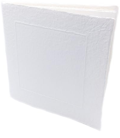 Album Raccoglitore, Diario, Taccuino in Carta Naturale Fatta a Mano, Formato 23x23 cm, per Scrapbooking, Disegni, Ricette, Foto Ricordo, Natale, Viaggi, Nascita, Compleanno, Nozze, Anniversario...