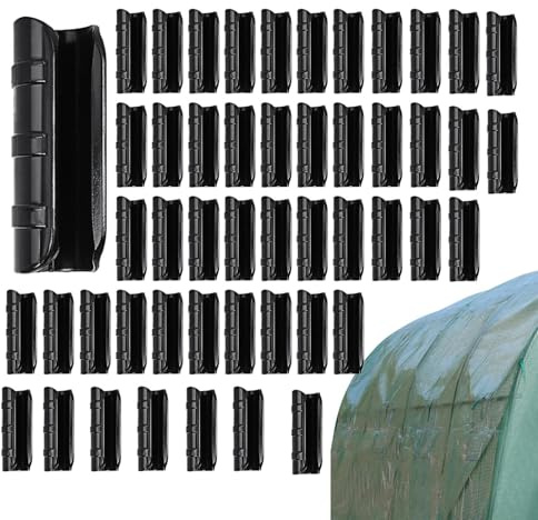 Graffette E Morsetti Per La Serra,50 Pezzi Morsetti Per Tubi - Clip per Tubo da Serra - per Colture da Spalliera Esterna Ombreggianti Coperture per File