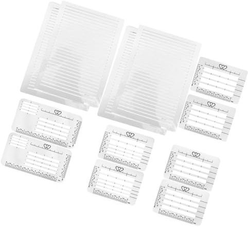 HOMSFOU Lot de 12 Pochoirs à Dessin en Plastique pour Écriture et Journalisation, Règles à Position Fixe, Gabarits de Lettrage Précis pour Correspondance, Scrapbooking et Projets Créatifs