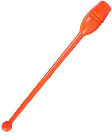 Milageto Rhythmic Gymnastics Club 35cm Length Professional Practical Lightweight Accessories Training Equipment for Practice Training, Orange