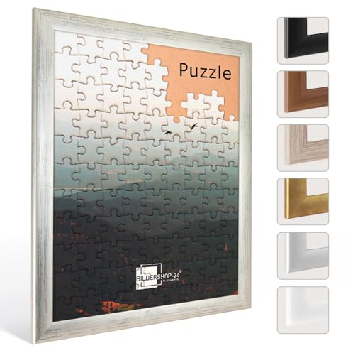 Bildershop-24 Puzzlerahmen Valencia ca. 1500-2000 Teile 75,5X98,5cm Metallglanz