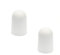 Sossai® 2 x Türstopper NTS | Modell: Toni | Höhe: 44mm | Ø: 30mm | Farbe: weiß | Zum Schrauben (Inkl. Befestigungsmaterial) | Bodenmontage & Wandmontage