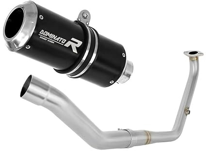 DOMINATOR Impianto di scarico Collettori Marmitta Silenziatore GP NERO compatibile con YZF R125 2021-2022
