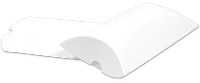 Frau WUNDERVoll® 12 Kissenschachteln matt weiß 15x7,5cm (flach), 300g/ Kissenverpackungen, Pillow box, Faltverpackung, Geschenkverpackung, Gastgeschenk, Adventskalender