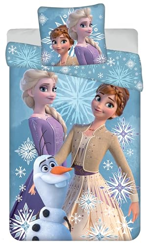 Disney Frozen Anna Elsa Snow Pillow Duvet 135/140 x 200 cm