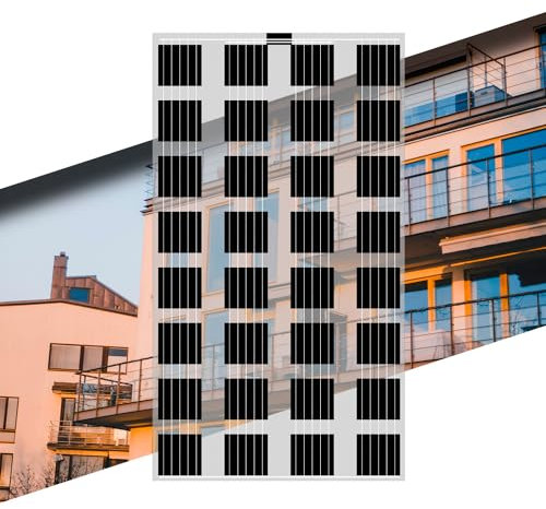 51% Transparentes Glass/Glass PV Modul 170Wp Solarpanel Rahmenlos Überkopfmontage