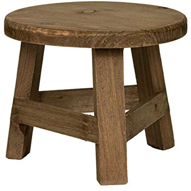 Support de plantes en bois | Support rond en bois | Tabouret en bois | Support de pot de fleurs multifonction en bois | Petit support pour plantes pour la maison, le jardin, le salon