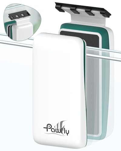 Pawfly Potente Pulitore Magnetico Per Acquari Spazzola Magnetica Per La Pulizia Del Vetro Con 2 Tergivetri Rimovibili Galleggiante Scrubber Strumento di Pulizia per Vetro Spesso 0,65-1,3 CM