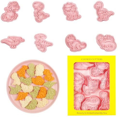 Emporte-pièce dinosaure Set 8 pièce, Emporte-pièce dinosaure biscuit pour enfants Dino Party, Emporte Piece Dinosaure, Emporte-piece Dinosaure, Emporte pièce tampon de Dinosaure