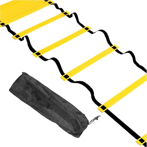 Training Ladder, Balance Workout Ladder, Speed Exercise Tool | Outdoor Recreation Equipment, Agility & Training For Adults & Kids, Resistant, Adjustable, Portable Design, 40x2cm