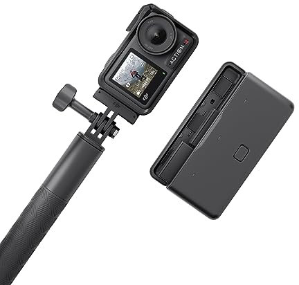 DJI Osmo Action 4 Adventure Combo - 4K/120fps Waterproof Action Camera with a 1/1.3-Inch Sensor, 10-bit & D-Log M Color Performance, 155° FOV, Up to 7.5 h, Outdoor Camera (Renewed)
