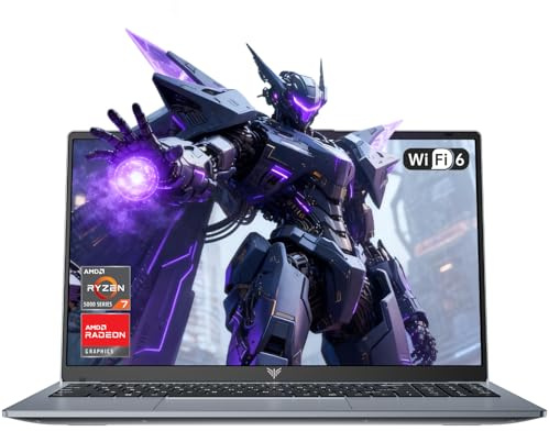 Tivique 15.6 Inch Gaming Laptop with Ryzen 7 5825U (Processor up to 4.5GHz) 8C/16T - 16GB RAM DDR4*2 + 1TB M.2 SSD, 1080 HD Display, HDMI, BT5.2, USB3.2,Type-C, Dual Speakers, 65W Fast Adapter, WiFi 6
