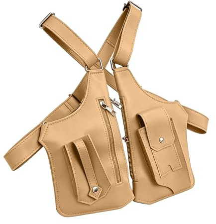 yybng Sac Bandoulière Sous Le Bras Pour Homme | Sécurité Anti-Vol Réglable,Sac Double Épaule,Pour Voyage Sport Randonnée Moto École Travail Argent Passeport