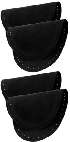 Hemobllo 2 Pair Fake Leather Oval Patches for Elbow Knee Reinforcement and Repairing Torn Areas Black Sewing DIY Clothing Accessories