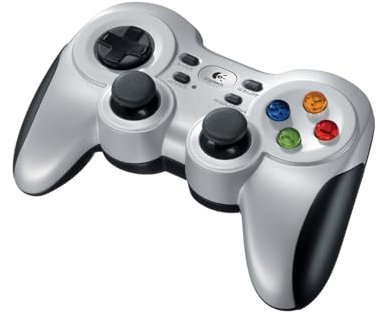 Logitech F710 kabelloses Gamepad, Spiele-Controller mit Konsolenartigem Layout, 4 Tasten D-Pad, Komfortable Griffflächen, PC - Grau/Schwarz