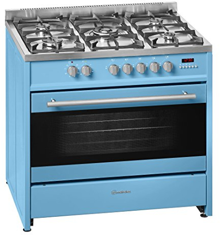 Meireles E 911 PB NAT - Cocina (Cocina independiente, Azul, Botones, Giratorio, Acero inoxidable, Frente, Electrónico)