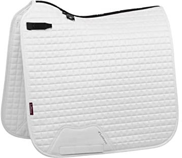 LeMieux Unisex-Erwachsene ProSport Suede Square Dressur-Schabracke, Weißes Wildleder, quadratisch, 63 x 3 x 58 cm (L x W x H)