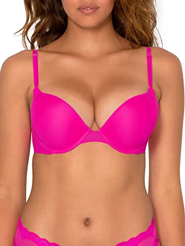 Smart & Sexy Women's SA276 Push Up Bra, Pink Mesh, 34B