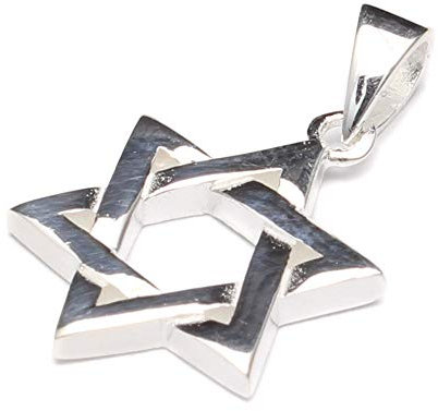 Loveyourdiamonds Kleiner Hexagramm David Stern Anhänger aus 925 Sterling Silber