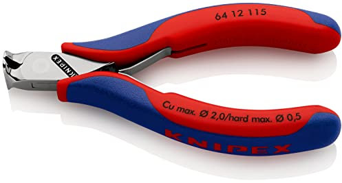 Knipex Kneifzange 115 mm, Schneidleistung 1,4 mm Griff PVC Elektronik-Vornschneider