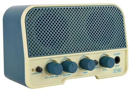 3rd Avenue Mini Guitar Amp 5W with Rechargeable Battery, Bluetooth 5.0, Clean and Overdrive Effects, Small Practice Amplifier Speaker with Headphone Jack