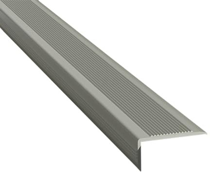Treppenkantenprofil Selbstklebend L-Form PVC Flexible Gummistufen Elastischer Kantenschutz - Eckenschutz L-Förmiger Treppenkantenschutz Geeignet für Außen- und Innentreppen. ( Color : Gray , Size : 5c