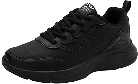 UnoSheng Scarpe da donna invernali 38 donne scarpe traspiranti scarpe all'aperto abbigliamento sportivo donna pizzo running sneakers eleganti donna, Nero , 39 EU