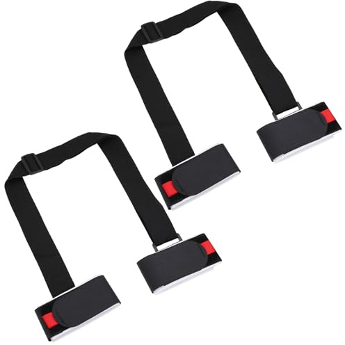 OTOTEC 2 st skidfästband justerbar längd 65-115 cm justerbara skidbärare remmar vadderad axelrem för vintersport för vuxna och barn svart