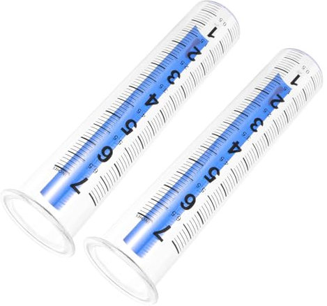 ANDRESLAD 2pezzi Misuratore Di Pioggia Trasparente Strumento Professionale Per La Misurazione Delle Precipitazioni Giardino e Cortile Facile Da Leggere e Resistente All Usura