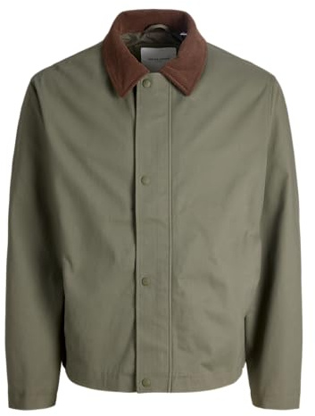 JACK & JONES Jjegraham Worker Jacket SN, Oliv Damm, L Män, Pulverad oliv, L