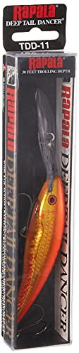 Rapala - Deep Tail Dancer Angelköder - Angelzubehör aus Balsaholz - Stabile Tauchschaufel - Süßwasser Spinnköder - Lauftiefe 6m - Fischköder 9cm, 13g - Hergestellt in Estland - Goldfish