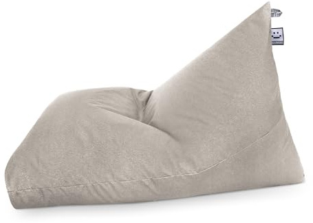 Happers Pouf Pyramide XL Naylim Mat Pierre pour Extérieur avec Rembourrage Inclus