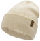 Damen Herren Winter Warm Beanie Mütze Strickmütze Slouchy Thermo Wintermütze Cuffed Skull Cap mit Fleece Gefütterte Frauen Geschenk, Beige, Einheitsgröße