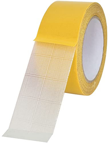 Colexy Cintas Adhesivas para Alfombras Doble Cara Cinta Adhesiva de Trabajo Pesado Extrafuerte Cinta para Moquetas Removible Sin Residuos para Pisos de Interior Tapetes Almohadillas - 500mm x 20m