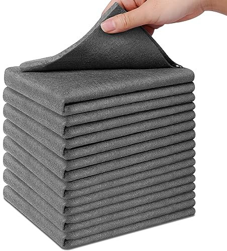 Vicloon Panni Magici Ispessiti, 8 Pezzi 30X30CM Panni per la Pulizia in Microfibra Panni in Microfibra Senza Aloni Panni per la Pulizia Riutilizzabili per Finestra Specchio Vetro Auto Ufficio Casa